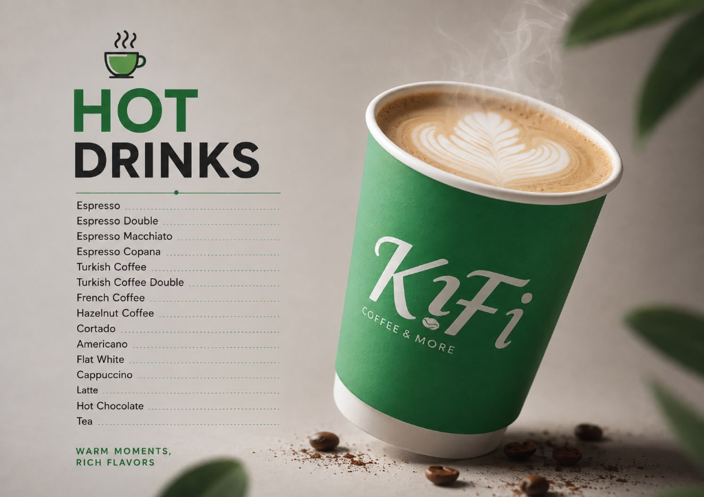 KiFi Coffee - Hot Drinks Menu