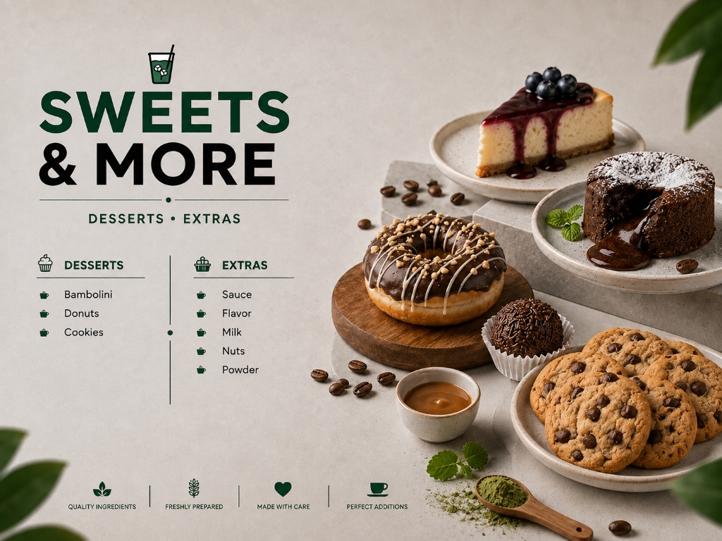 KiFi Coffee - Sweets, Pastries & Extras Menu