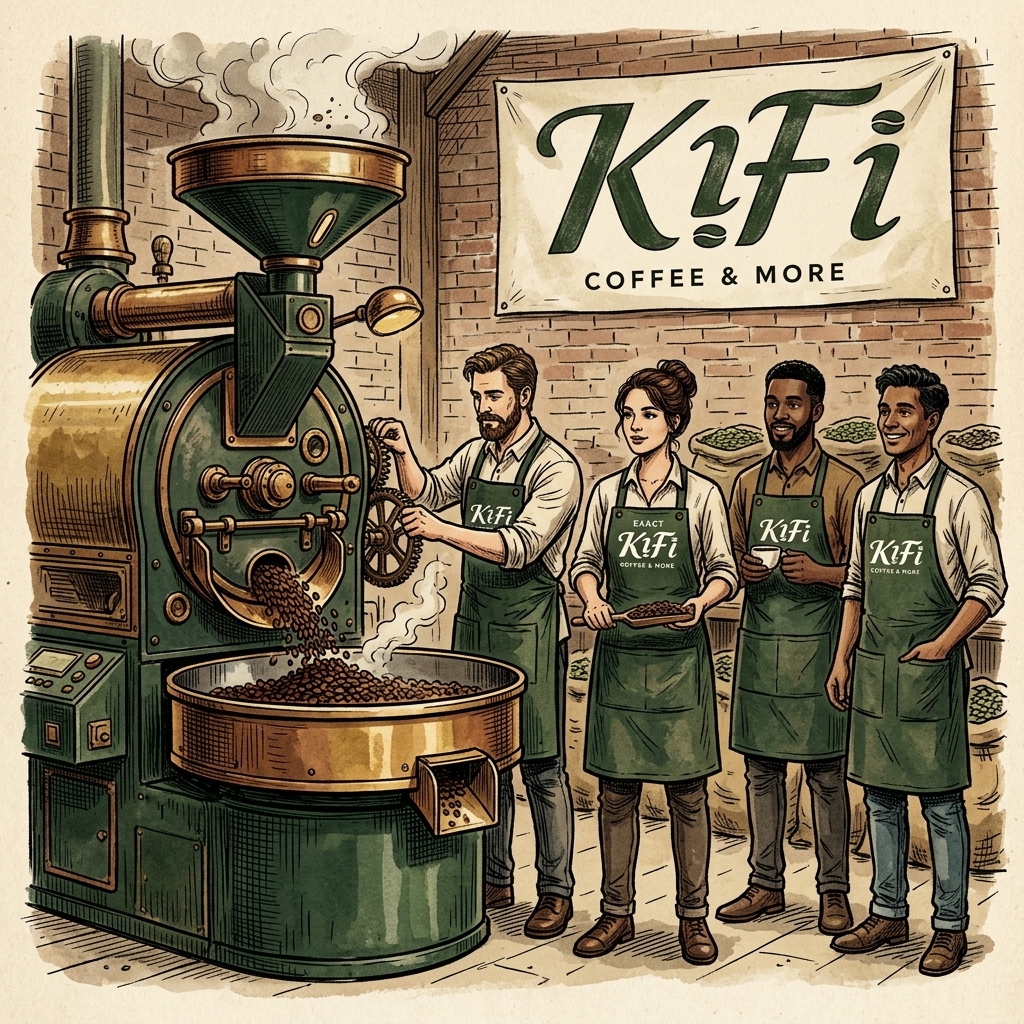 KiFi Coffee Roaster Machine and Barista Team