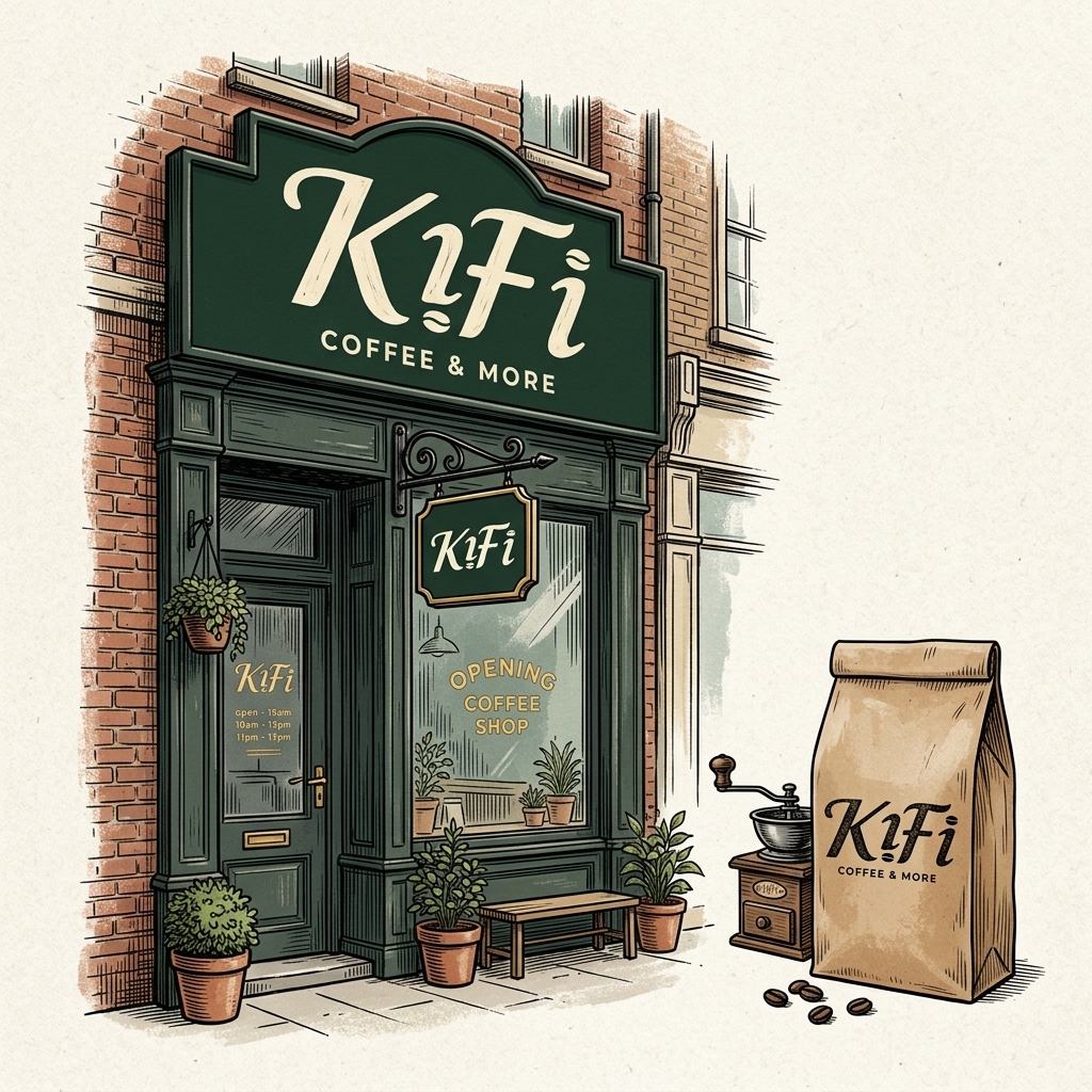 KiFi Boutique Coffee Shop Storefront